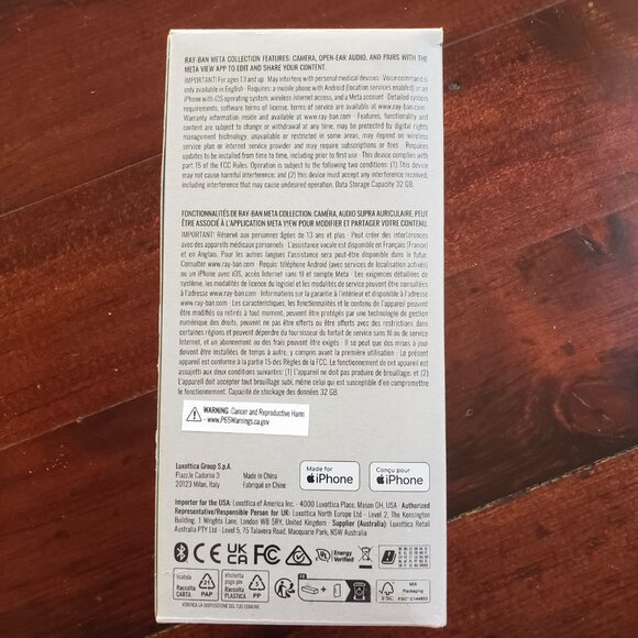 Ray-Ban Meta Wayfarer AI Glasses Sunglasses (Gen 1) Shiny Black/ Green - Picture 9 of 11